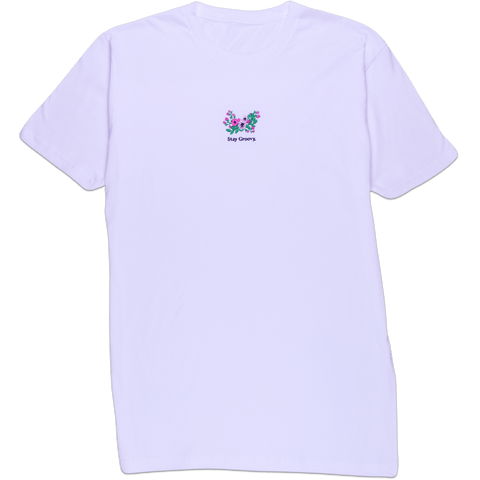 Stay Groovy Flowers Embroidered Premium Tee